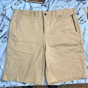 Hurley Men's Khaki Flat Front Shorts